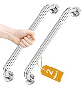 FANHAO 2 Pack Shower Grab Bar, 16 Inch Stainless Steel Bathroom Grab Bar with Anti-Slip Knurled G...