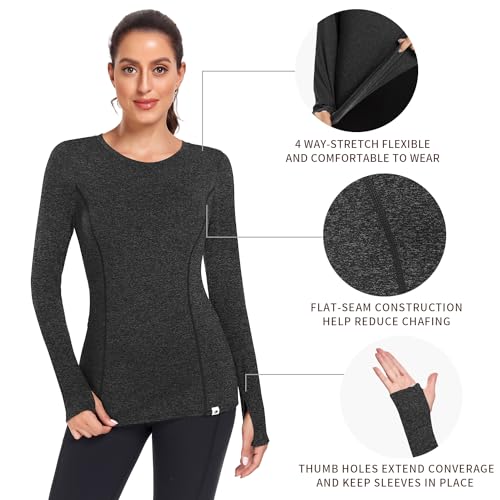 Soneven-Womens-Thermal-Fleece-Running-Shirts-Compression-Shirts-Quick-Dry-Workout-Pullover-Tops-with-Thumb-Holes