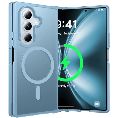 Coque anti-traces Galaxy Z Fold 7 fine avec anneau magnétique