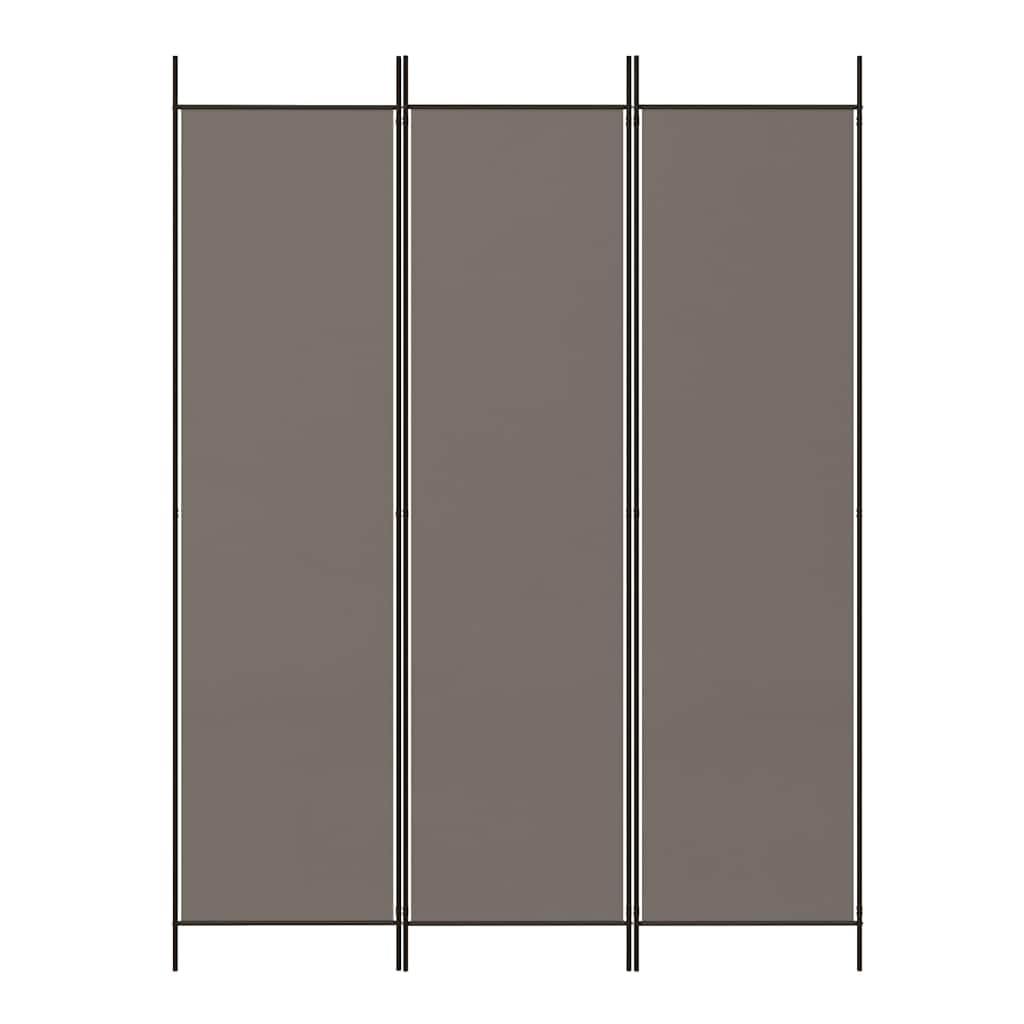 Parawan z 3 panelami 150x220 cm materiał antracytowy