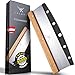 VALUXE Premium Pizzamesser aus Edelstahl & Holz - Profi Pizzaschneider Wiegemesser effektiver als Pizzaroller Handlicher 32cm Pizza Cutter - Pizza Messer f&uuml;r gleichm&auml;&szlig;iges Schneiden