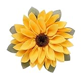 MinimalistXS Sunflower Wreaths for Front Door 15.75inch Burlap Wreath with Yellow Sunflower for Wall Window Hanging Decor Front Door Farmhouse (Yellow)