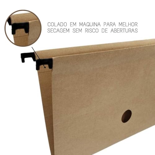 Pasta Suspensa Kraft 200 Gramas Completa 50 Unidades