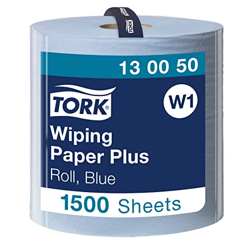 Tork 130050 Papel de secado extra de dos capas/Paños de papel compatibles con el sistema W1 / Premium / 1 x bobina de 510m / azul