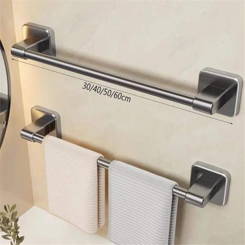 Porte-serviettes mural 60cm blanc avec support pour cache-pot - 4