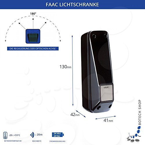 Photocellules FAAC XP20 D de montaje aparente para automatismos de puertas 2