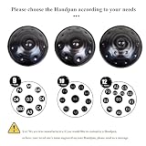 Bęben handpan d-moll 440 Hz 432 Hz Zestaw perkusyjny handpan ze stali nierdzewnej Instrument dla dorosłych Koncert jogi z torbą transportową Stojak na bęben ręczny (Kolor: 10 nut, Rozmiar: Niebiesk