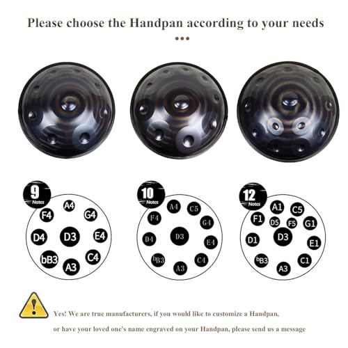 Instrumento Handpan Steel 9 Notas 22 pulgadas 440Hz miniatura 5