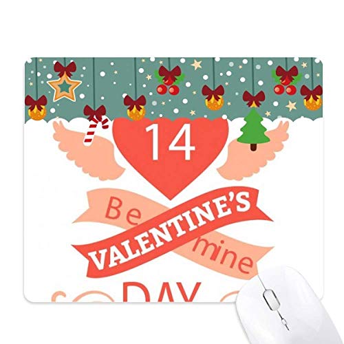Tapis de souris de bureau rouge Be Mine en caoutchouc durable