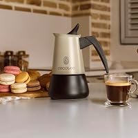 Cecotec Piccolina 400 Green Italienische Kaffeemaschine, 200 ml, 4 Kaffeetassen, Edelstahl, geeignet für alle Oberflächen, Premiumfilter, Sicherheitsventil, hitzebeständiger Griff, elegantes Design – Ansicht 2