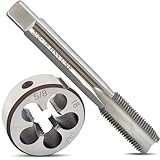 ylongan 5/8'-18 UNF Tap and Die Set, HSS Right Hand Extended-Thread Machine 5/8-18 Threading Tool for Steel, Aluminum & Multiple Metals