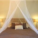 Mosquito Net Canopy Hanging Circular Curtain Netting for Single to King Size - Quick Easy Installation, Protects Baby Crib, Kid & Girls Bed