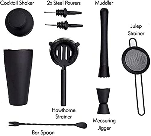 Set de coctelera y accesorios de bartender acero inox miniatura 3