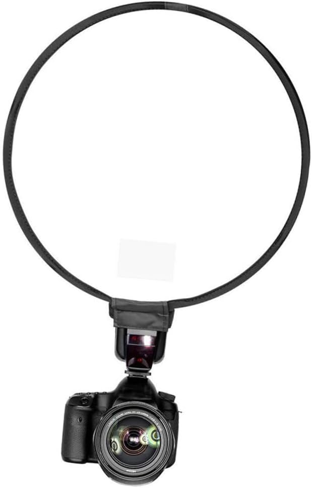 40Cm Portable Foldable Photography Light Shade Camera Flash Diffuser Reflector for DSLR Video Lighting Black
