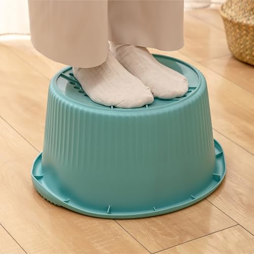 Tina para baño de pies portátil de plástico color azul miniatura 6