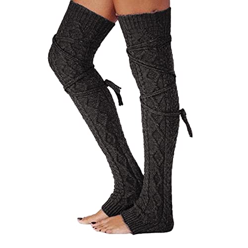 Image of Leg Warmers,Knitted Crochet Boot Socks Warm Thigh High socks for Womens Girls