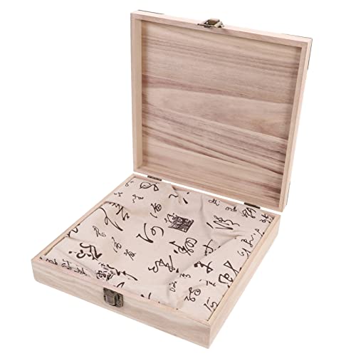 MUCKLILY 1PC Tea Wrapping Box Elegant Beige PU Tea Cake Storage Container Natural Material Traditional Craftsmanship for Packaging and Home Decor
