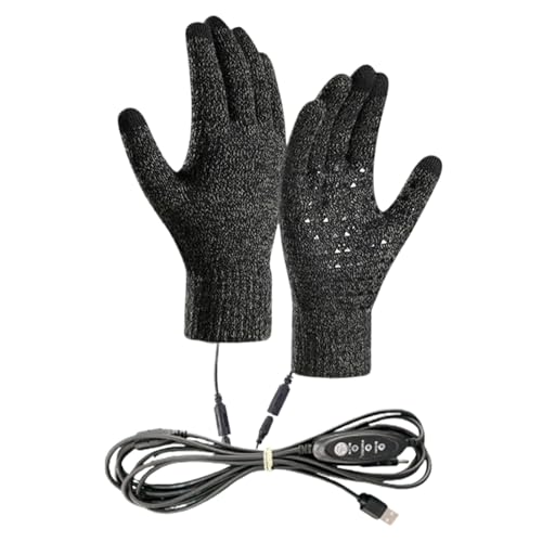 Guantes calentados - guantes térmicos | Guantes calentados con pantalla táctil | de calentamiento recargable para camping para senderismo en bicicleta de esquí | Invierno a temperatura