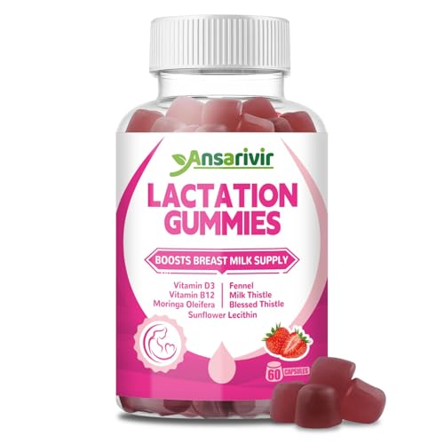 Image of Lactation Supplement Gummies – Powered by Moringa, Fennel, Sunflower Lecithin, Milk Thistle, Blessed Thistle, Plus Vitamins D3 & B12 – 60 Gummies for Breastfeeding Support & Milk Supply Boost