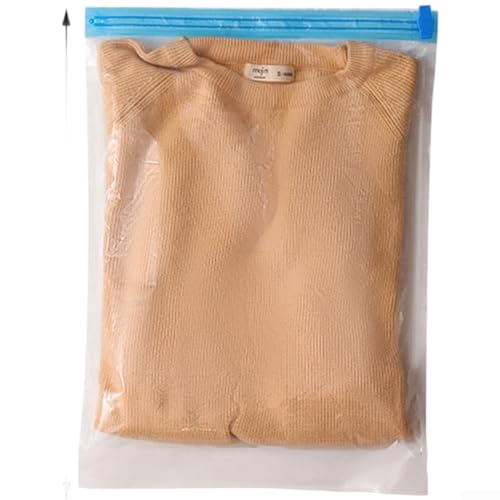 Bolsas de compresión para ropa de viaje, tipo rollo de mano, no necesita bomba, material PA+PE transparente para uso eficiente del espacio del equipaje (35 x 50)