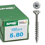 SPAX – SPAX Universalschraube aus Edelstahl rostfrei A2, 5,0 x 80 m