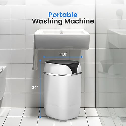 SereneLife PUCWM200 Portable Machine Full-Automatic Compact Washer with Washing Programs Ideal for RV, Dorm, Apartment (White) by SereneLife - Image 5