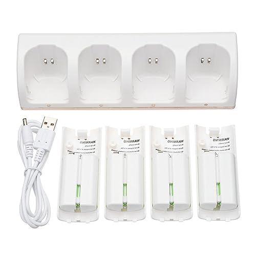 Estación de carga de batería USB de 4 ranuras para organizar los mandos de consola en el salón