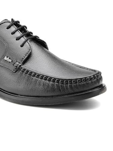Image of Lee Cooper LC2131B3R Men's Leather Derby Formal Shoes | Lightweight, Comfortable & Stylish Lace-Ups for Office, Business