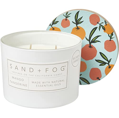 Sand + Fog Mango Tangerine Scented Candle, Double Wick, 12 Oz (White) #TOP28