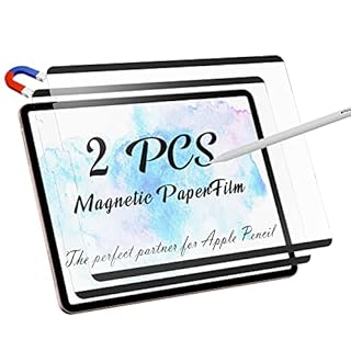 Peslv 2 Pack Magnetic Screen Protector for iPad Air 5th 4th & iPad Pro 11"(2018-2022) Feel Like Writing Drawing On Paper, Removable Matte Anti Glare