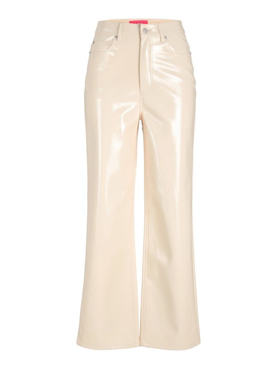 JJXX Damen Hose Jxkenya Hw Straight Faux Leat Pants Noos