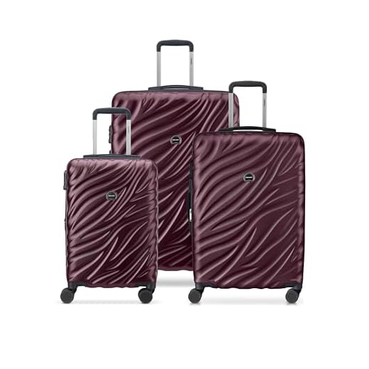 DELSEY Paris Alexis Lightweight Luggage 3 pc Set, Expandable Spinner Double Wheel Hardshell Suitcases with TSA Lock