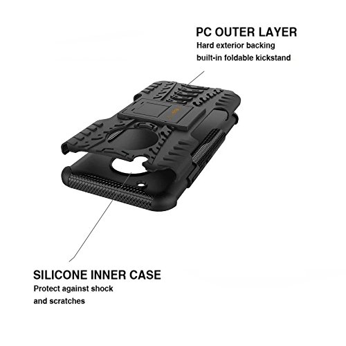 Image of Heartly Back Case Cover Compatible with Motorola Moto G5 (5.0 inch inch) - Kickstand Rugged Shockproof Tough Hybrid Armor Dual Layer Bumper - Mobile Orange