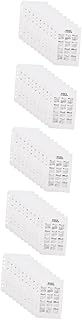 Ciieeo 50 Peças Folhas Soltas 2023 Defletor A5 Arquivo DIY Fichário Divisor Calendário Fichário Divisórias Receita Divisor Guias Planejador Semanal Fichário Retro Fichário Guias Pp Placa