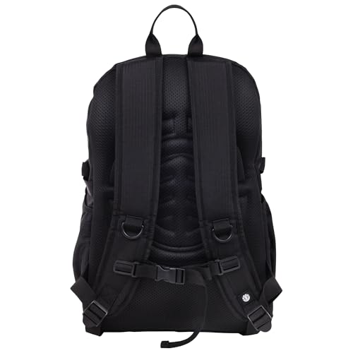 Element Backpack, Vertical Logo Skate Pack, Multi-Compartment Storage, Reflective Bungee Cord, Black4