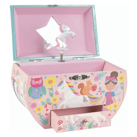 Floss & Rock 43P6388 Rainbow Fairy Musical Box Oval Shape Jewelry Cover