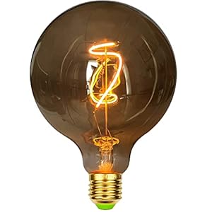 TIANFAN Led Lamp Vintage Gloeilamp Big Globe G125 2W Rook Kleur 220-240V E27 Decoratieve Gloeilamp Warmte Glow