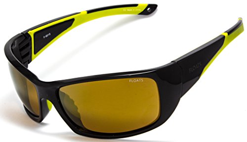 Floats Polarized F-6015 Sunglasses Polycarbonate Non-slip rubber nose and ear pieces Mirrored lens