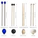 VixxNoxx Drum Mallets Kit – 4 Pairs (Felt Timpani, Rubber, Marimba, 5A) Drumsticks with Bag, Percussion Instrument Beginner Accessories for Steel Drum, Bass Drum, Glockenspiel, Xylophone Mallet