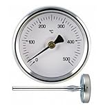 Ricel Sud - 1 termómetro 500 ^ grados de sonda larga - 26 cm - para horno de leña, barbacoa