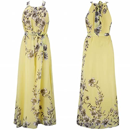 Robe d'été en mousseline de soie femme robe bohème fluide imprimée