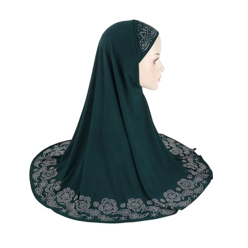 Women's Glitter Rhinestone Muslim Islamic Hijab Scarf One Piece Full Cover Long Turban Headscarf Wraps Scarf Shawl2