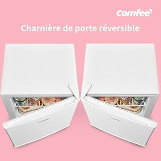 COMFEE' RCU40WH2(E) 31L Mini Congélateur, Porte Réversible, 4 Étoiles, Silencieux, pratique dans le Bureau, l'Hôtel et la Maison, Blanc