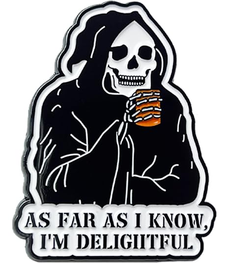 Funny Skeleton Enamel Pin, 1.5
