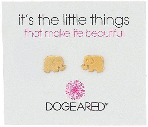 Dogeared It's the Little Things Elephant Post Earrings