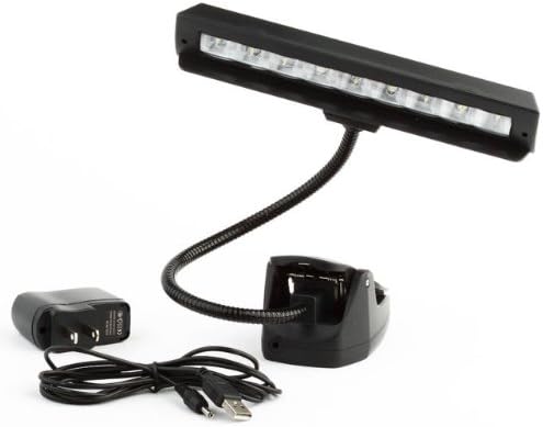 LED Piano Orchestra Lamp - Usb, Battery, Ac Adapter Powered - Black Flexible Clip-on