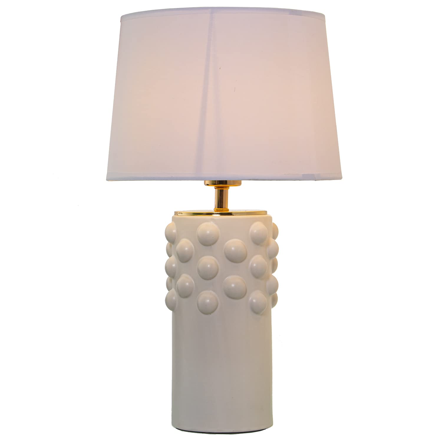 LÁMPARA SOBREMESA CERÁMICA BLANCO MATE+92227,1XE27,MAX.40W °28X49CM, BASE:°13X33CM