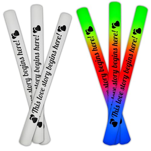 Bâtons de mousse LED 3 couleurs Lot de 50 pour mariage et DJ