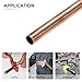 DTGN 12mm x 0.5mm x 100mm(ODxWall TxL) Copper Tube - 4Pack - Good for Machinery Equipment DIY Decorative Frame - Round Metal Tubing