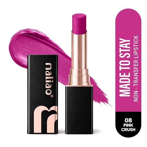 Image of Maliao Made To Stay Lipstick | Non-Transfer Lipstick | Matte Finish | Long-Lasting & Smudge-Proof Formula | Comfortable All-Day Wear | Pink crush | 3.8g